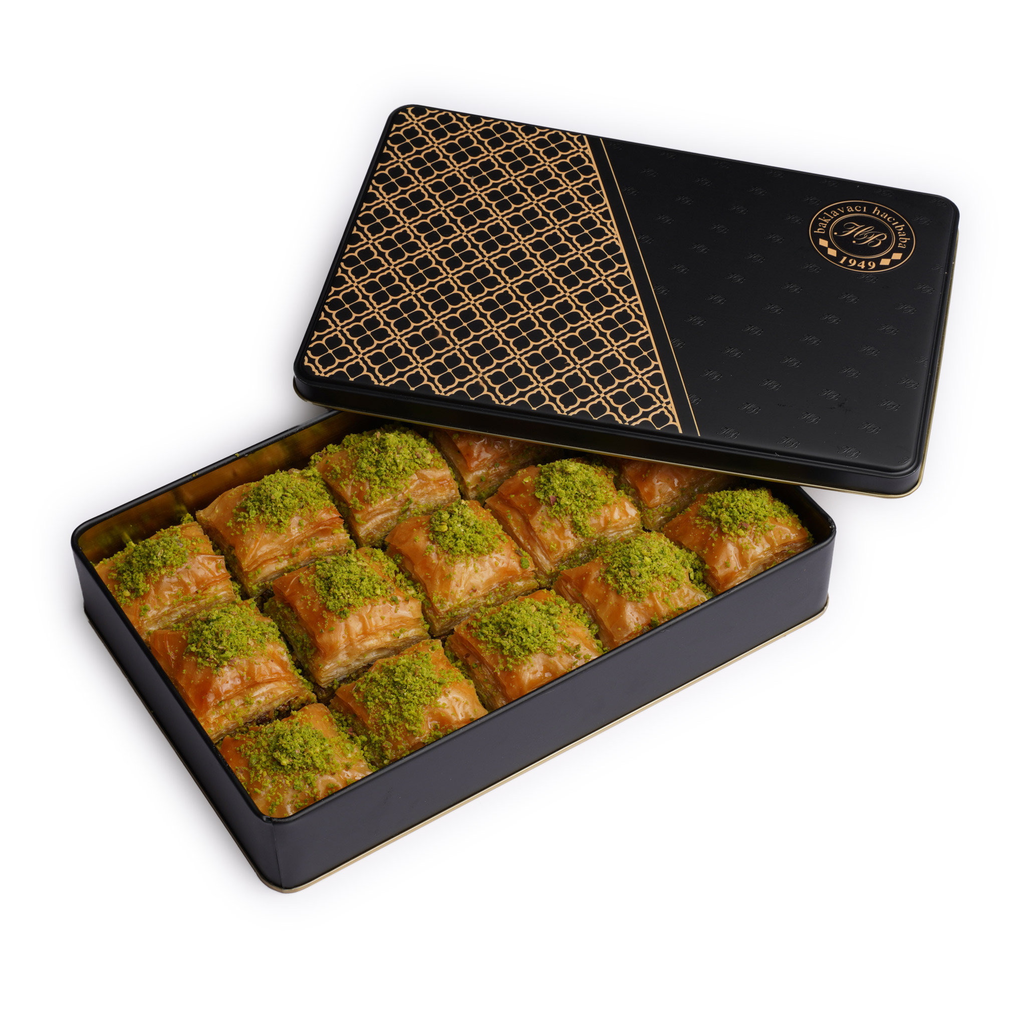 Özel Kutuda Fıstıklı Özel Kare Baklava 1.4 kg